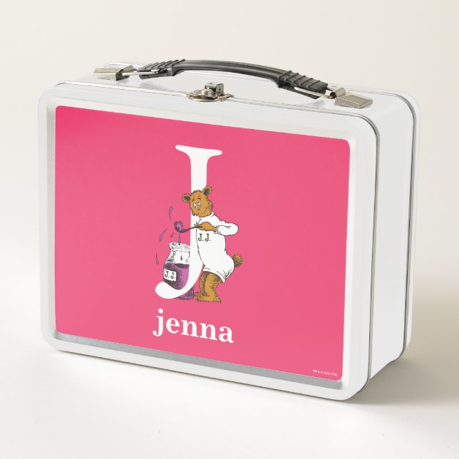 Lunch Box L'ABC de Dr Seuss : Lettre J - Blanc | Ajoutez vot (Devant)