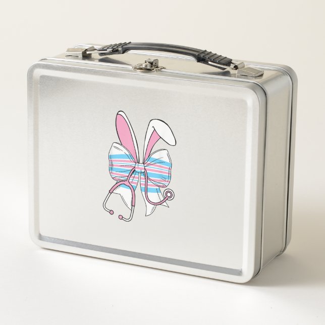 Lunch Box Labor And Delivery Nurse Easter Bunny Ears Baby Bl (Devant)