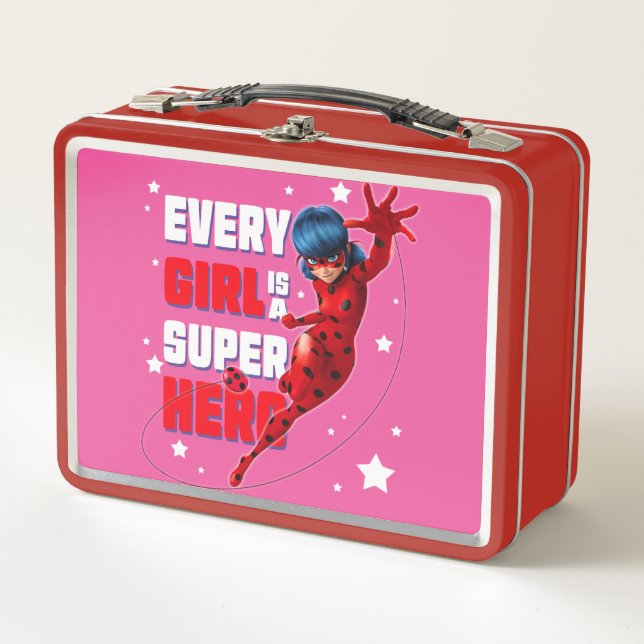 Lunch Box Ladybug Every Girl est un super héros (Devant)