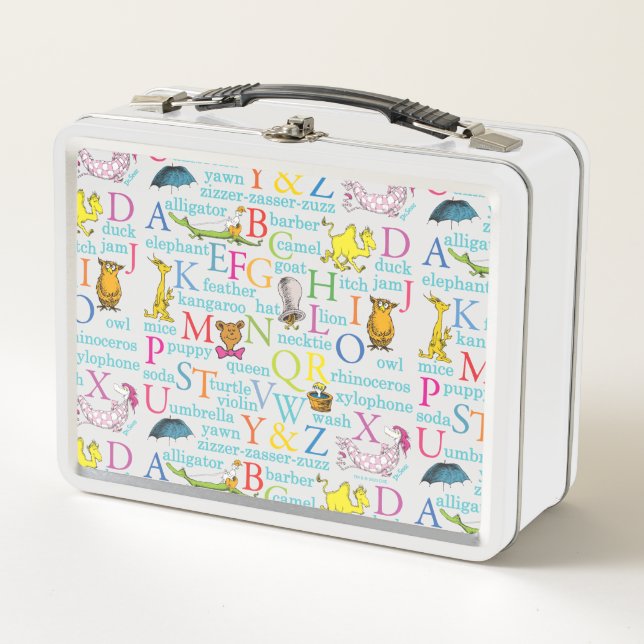 Lunch Box L'alphabet du Dr Seuss avec des mots (Devant)