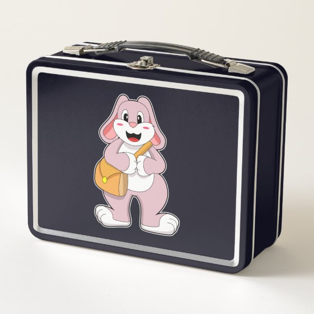 Lunch Box Lapin comme randonneur avec sac (Devant)