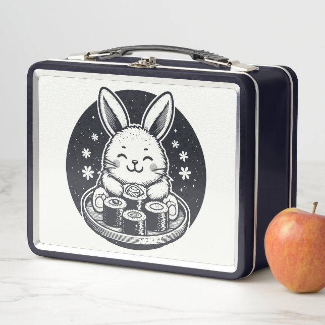 Lunch Box Lapin Cute Manger Sushi Japonais Kawaii (En situation)