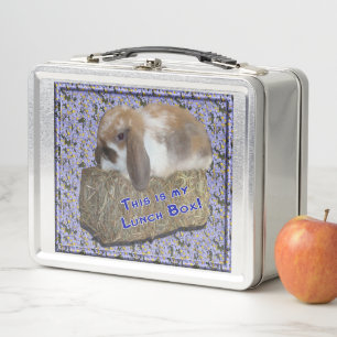Lunch Box Lapin Lop sur une botte de foin