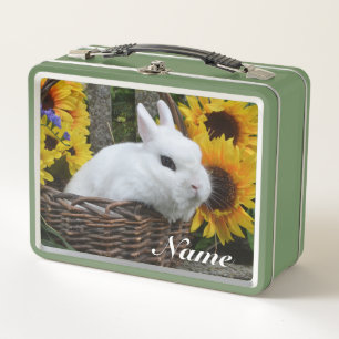 Lunch Box Lapin nain Hotot lapin avec des tournesols