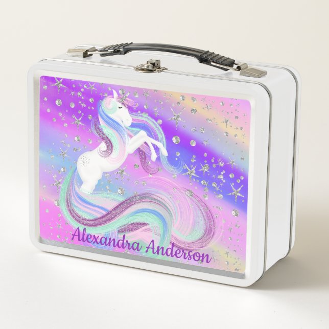 Lunch Box L'argent mignon de licorne tient le premier rôle (Devant)