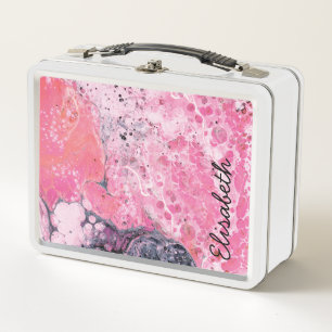Lunch Box L'art abstrait avec la peinture acrylique versent