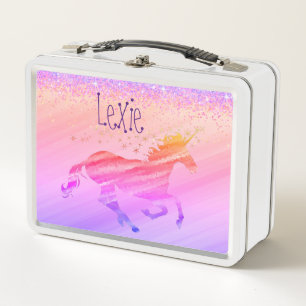 Lunch Box Lavande et licorne rose