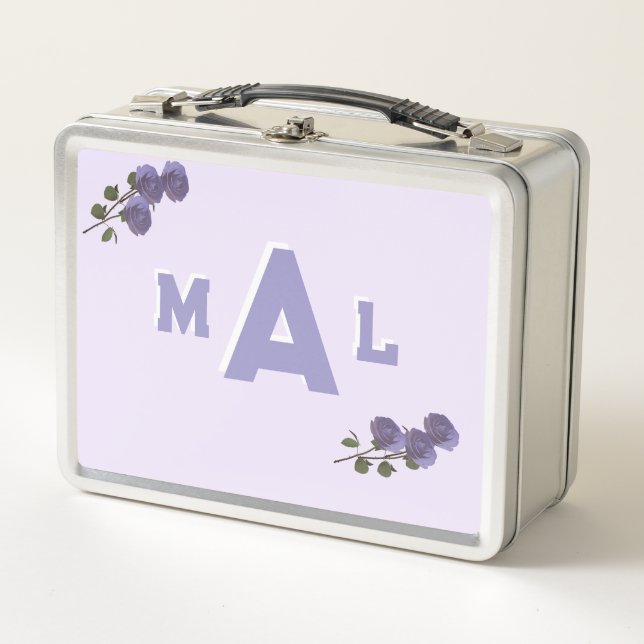Lunch Box Lavande monographique personnalisable (Devant)