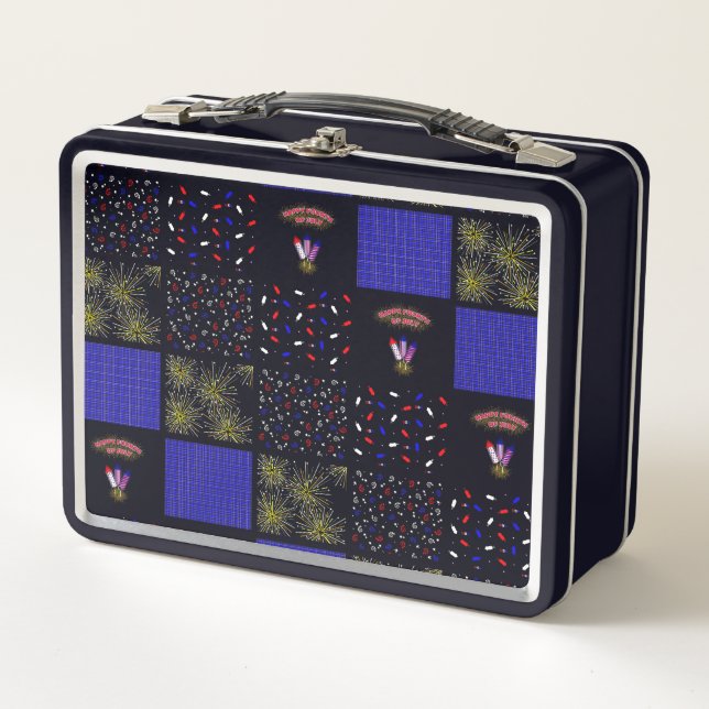 Lunch Box Le 4 juillet Patchwork Motif - le 4 juillet (Devant)