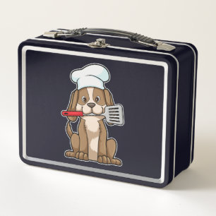 Lunch Box Le chien cuisinier avec le casquette et la spatule