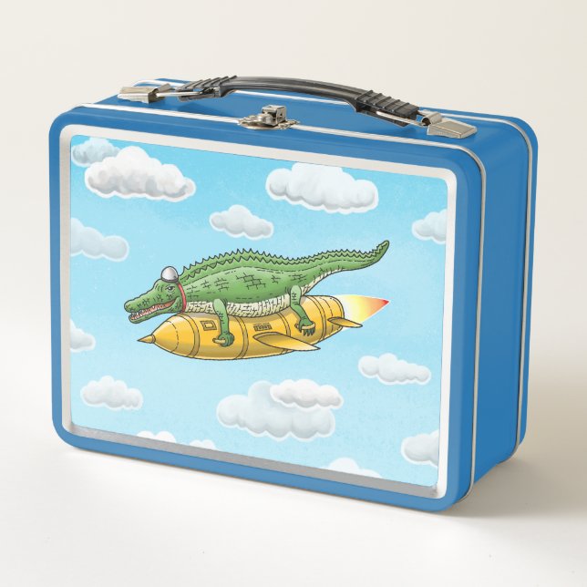 Lunch Box Le crocodile fusée (Devant)