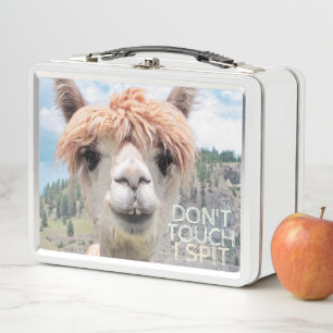 Lunch Box Le lama drôle d'alpaga ne me touchent pas crachen