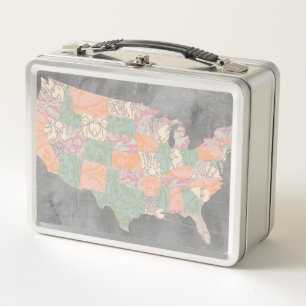 Lunch Box Le motif floral énonce la carte