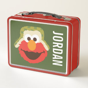 Lunch Box Le visage d'Elmo Woodland   Ajouter Votre Nom