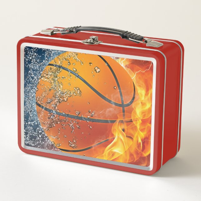 Lunch Box Lecteur de ballon de basket flamboyant (Devant)