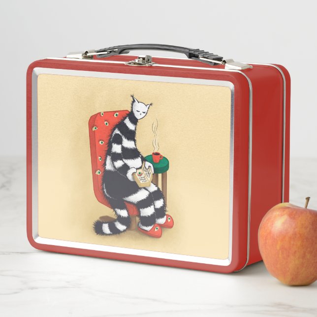 Lunch Box Lecture du livre de chat Lover (En situation)