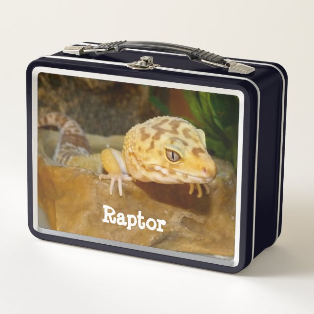 Lunch Box Leopard personnalisé Gecko Lizard (Devant)