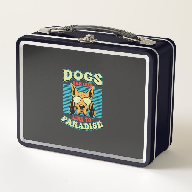 Lunch Box Les chiens sont notre lien vers le paradis Retro V (Devant)