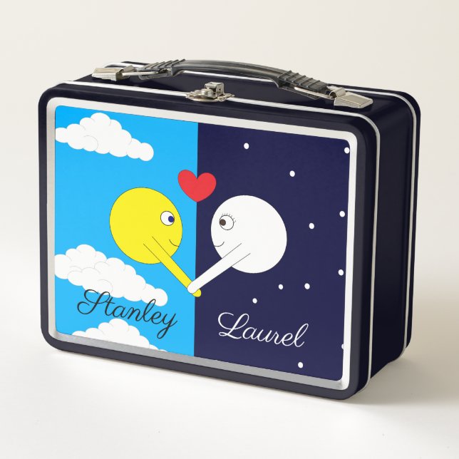 Lunch Box Les opposés s'attirent - Soleil et Lune en amour : (Devant)