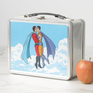 Lunch Box Les personnages de Slipperyjoe's deux super-héros