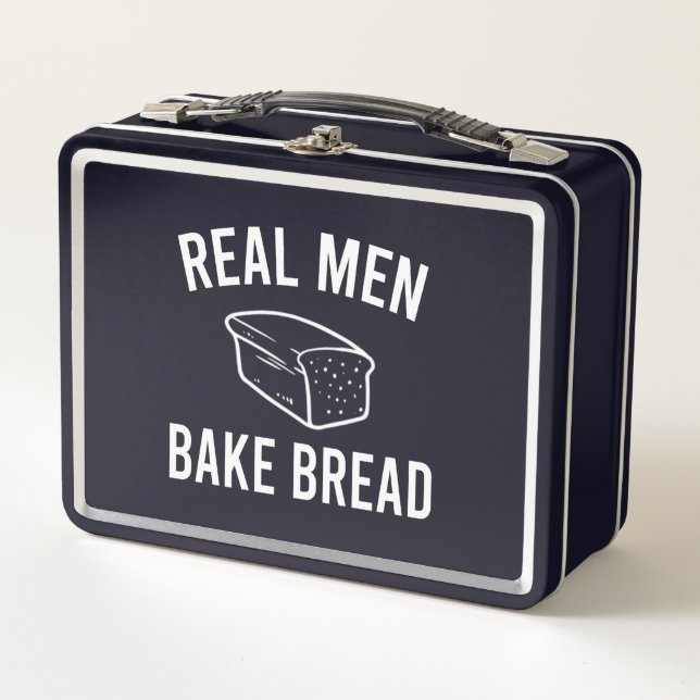 Lunch Box Les vrais hommes font du pain - Conception de boul (Devant)