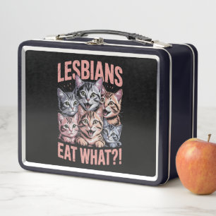 Lunch Box Lesbiennes Mangent Quel Chat Drôle Lesbienne Fiert