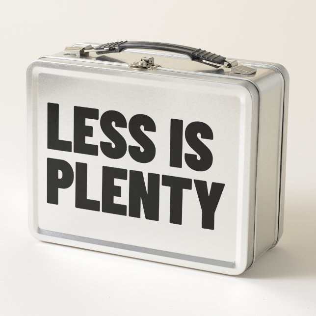 Lunch Box Less Is Plenty Minimalist Streetwear Typography (Devant)