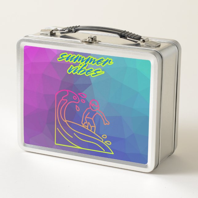 Lunch Box L'été vibes garçon surf. (Devant)