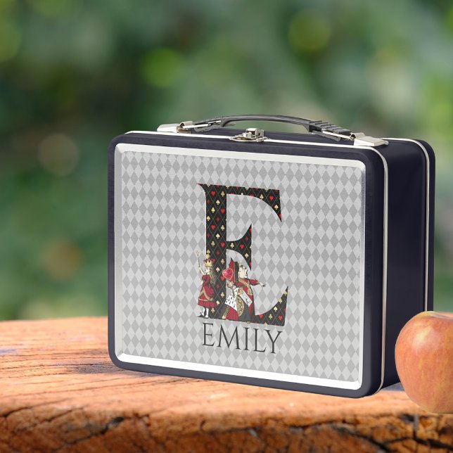 Lunch Box LETTRE E DU COEUR DE WONderland Alice & Reine DES  (Créateur téléchargé)