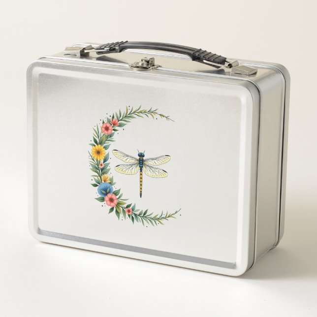 Lunch Box Libellule Boho Croissant Lune Signe de Paix Hippie (Devant)