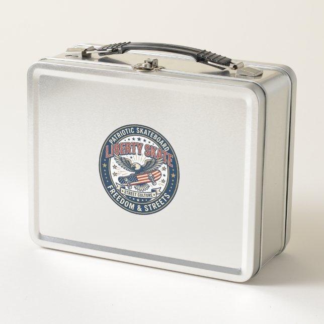 Lunch Box Liberté Planche à Roulettes Patriotique Planche à  (Devant)