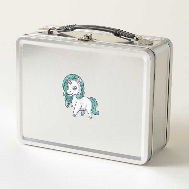 Lunch Box Licorne avec Crinière à l'Essence Mignon Design de (Devant)