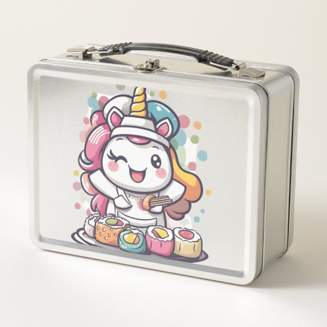 Lunch Box Licorne Chef Sushi (1) (Devant)