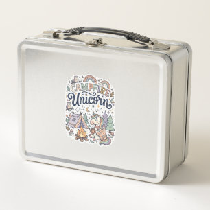 Lunch Box Licorne Feu de camp Licorne Premium Vector Autocol