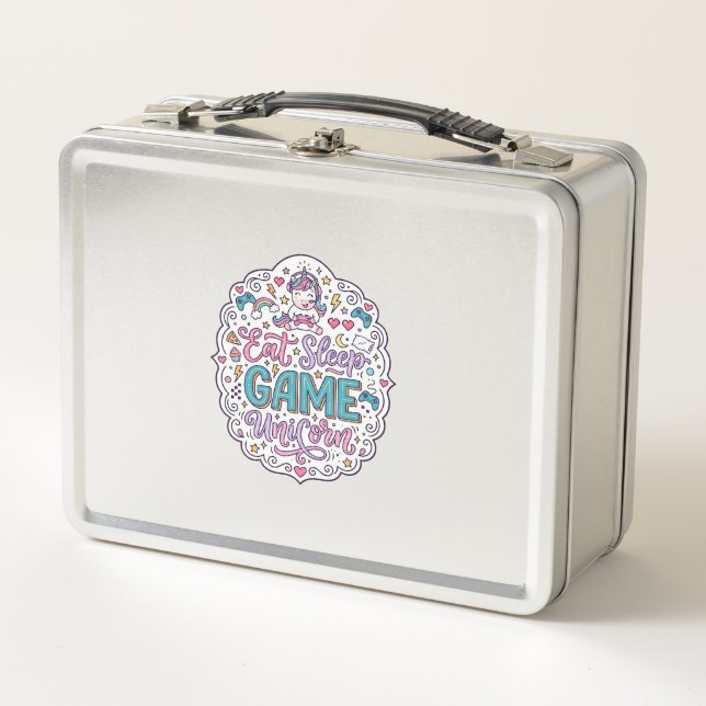 Lunch Box Licorne Manger Dormir Jeu Licorne Impression Ludiq (Devant)