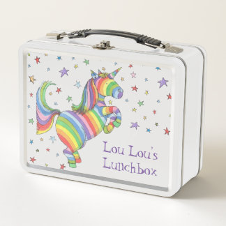 Lunch Box Licorne personnalisée d'arc-en-ciel