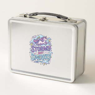 Lunch Box Licorne Tempétueux mais Étincelant Rétro Style Cad