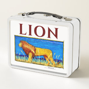 Lunch Box Lion dans l'herbe haute