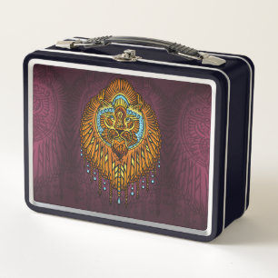 Lunch Box Lion Regal Spirit   La Rue Mandala Tribale Ornée