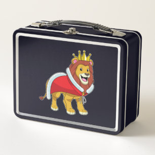 Lunch Box Lion roi avec Couronne & Cap