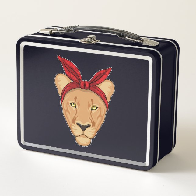 Lunch Box Lioness with bandana (Devant)