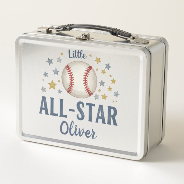 Lunch Box Little All-Star Baseball with Stars (Devant)