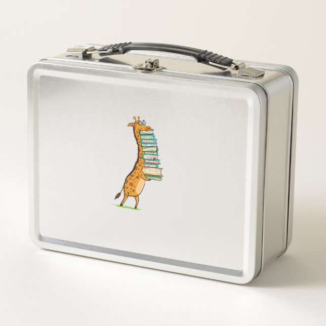 Lunch Box Livre drôle Lecture Giraffe I Love My Library (Devant)
