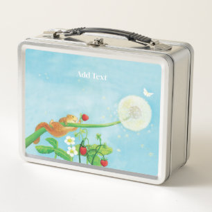 Lunch Box Loir gris, fraises des bois & pissenlit gonflé