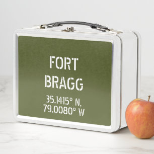 Lunch Box Longitude de la latitude de Fort Bragg