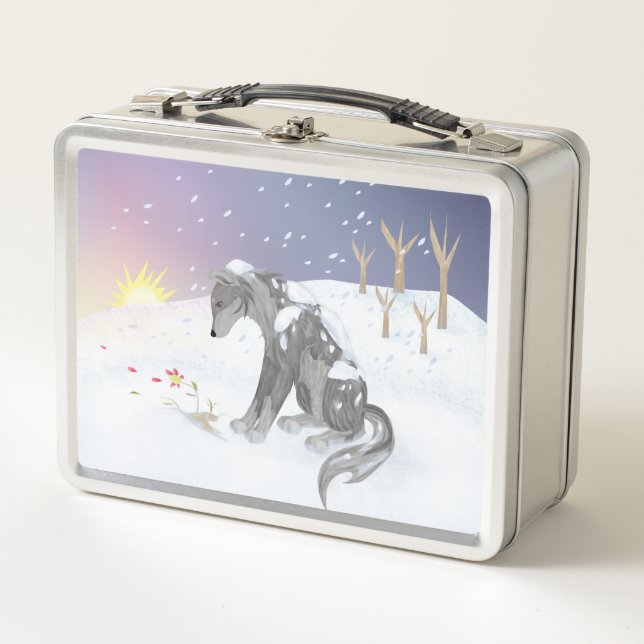 Lunch Box Loup d'hiver (Devant)