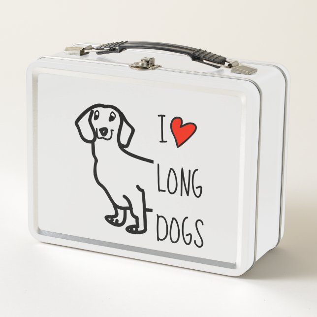 Lunch Box Love Dachshund Chien mignonne Dessin (Devant)