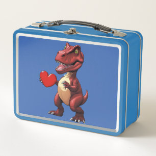 Lunch Box Loveasaurus Dinosaur Lunette métallique