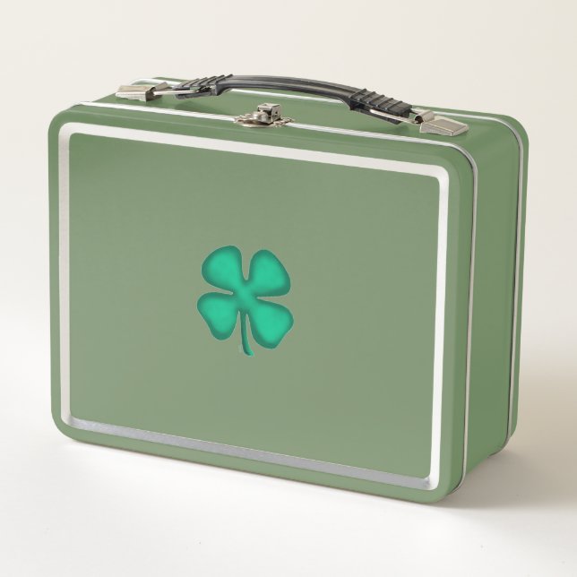 Lunch Box Lucky 4 feuilles Irlandais Clover vert n vert lunb (Devant)