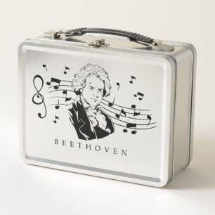 Lunch Box Ludwig van Beethoven Portrait et buste avec des no